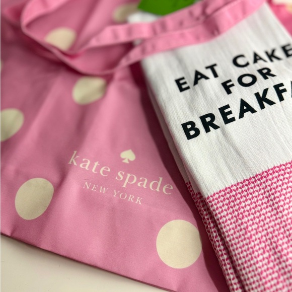 Kate Spade Bundle- XL Polka Dot Reusable Tote & 2 Cotton Hand Towels, NWT - Picture 2 of 12